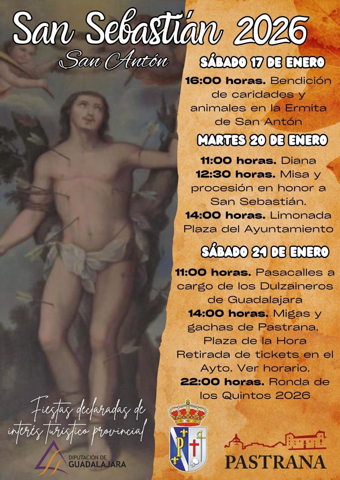 Tradiciones Vibrantes: Once Quintos y Quintas en las Fiestas de San Antón y San Sebastián 2026 de Pastrana
