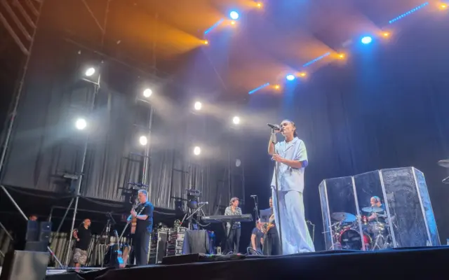 Marta Santos durante su concierto en las Fiestas de la Vendimia y el Vino de Valdepeñas
